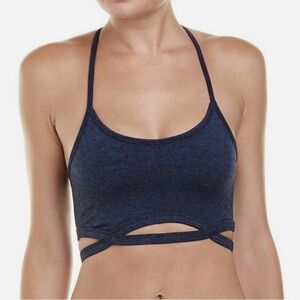Free People Navy Strappy Cutout Bralette